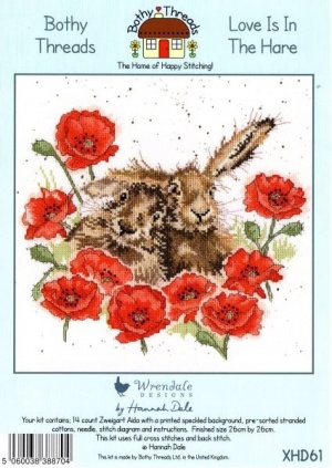 Love is in the Hare (Counted Cross Stitch Kit)